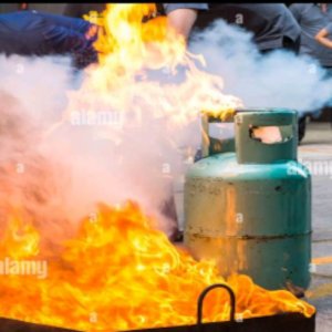 gaz qui brule